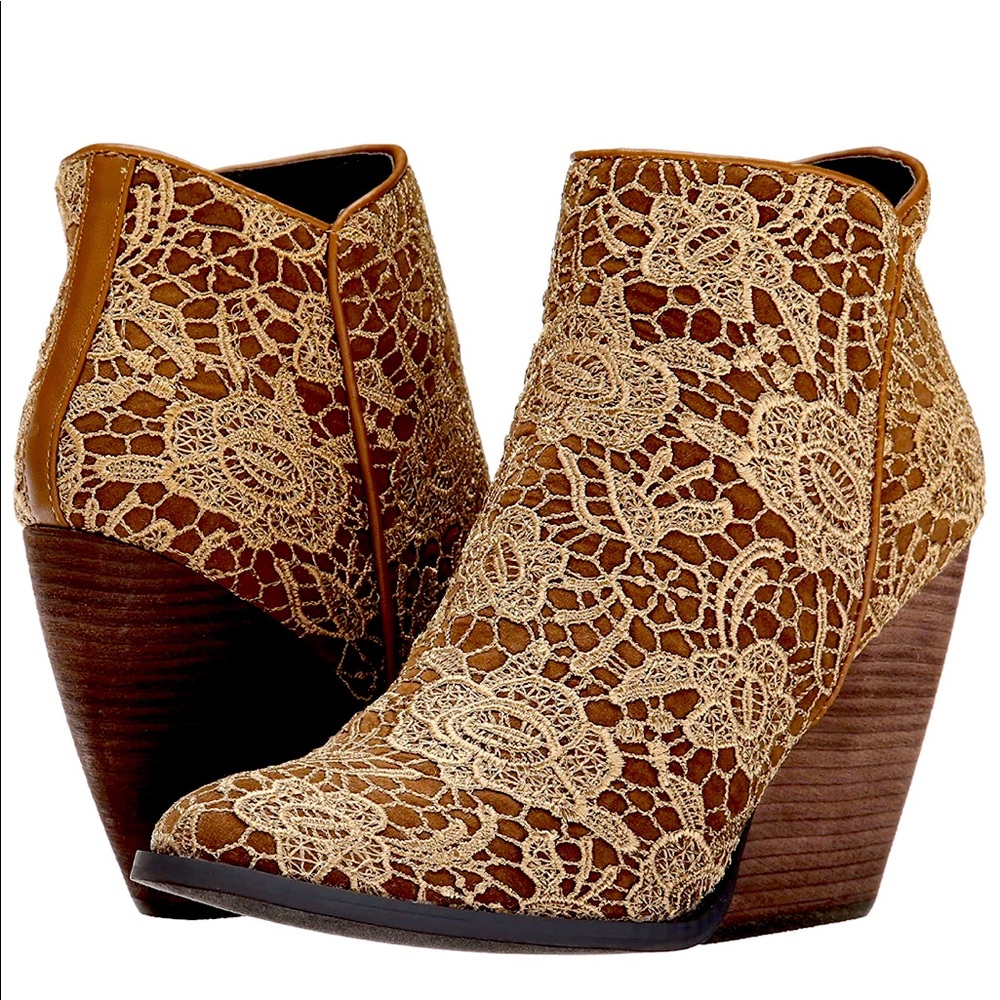Very Volatile Ophelia Lace Heeled Ankle Boot
